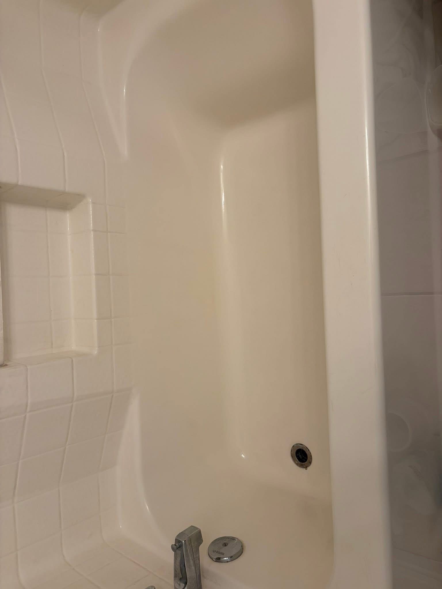 Bathtub after professional cleaning